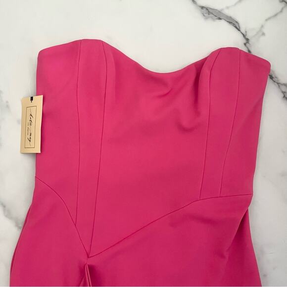 Katie May Rowan Dress Sz M Pink Punch cocktail gown Summer sweetheart corset - Picture 6 of 11
